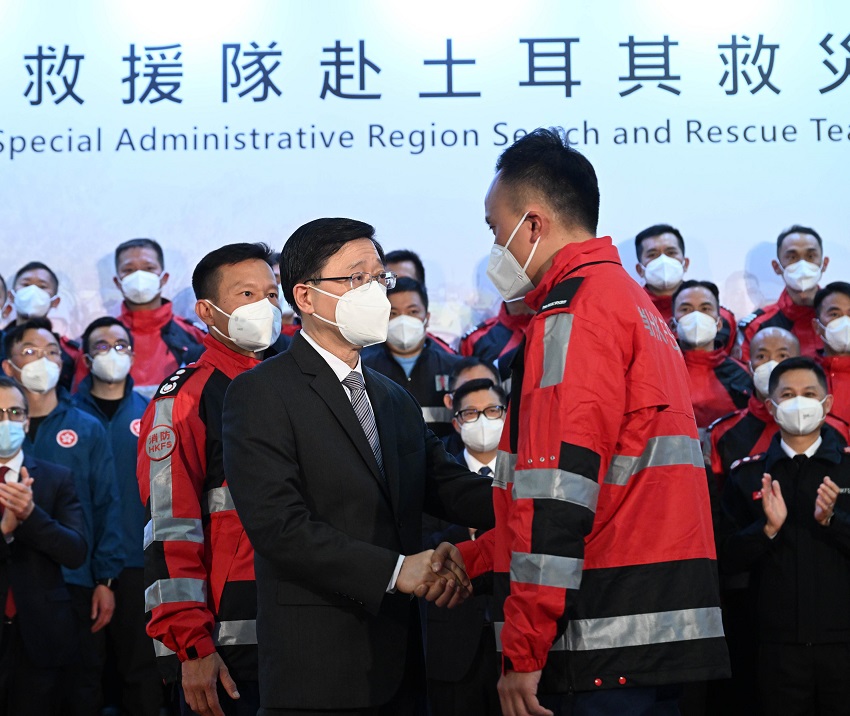 HKSAR search and rescue team returns from Türkiye to HK