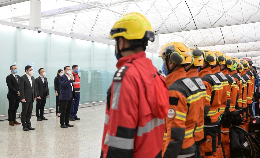 HKSAR search and rescue team leaves for Türkiye