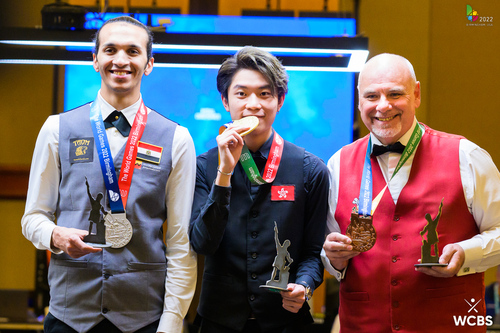 Congrats to Cheung Ka-wai on winning the #snooker gold medal at the #WorldGames in the US. Cheung defeated Abdelrahman Shahin of Egypt 3-1 in the final to clinch #HongKong 's first ever gold medal at the event. Well done! https://t.co/alDgCADtlg  Photo @WeAreWST https://t.co/aC54dboQhR