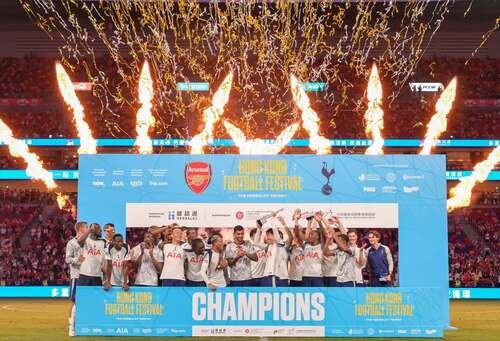 Derby day delight! ⚽Hong Kong was swept up in football fever last night (Jul 31) as a record crowd of 49,975 fans packed the Kai Tak Stadium for a historic North London derby between fierce rivals Tottenham Hotspur and Arsenal, with Spurs prevailing 1-0 thanks to a stunning 45-yard strike by Pape Matar Sarr that caught Arsenal keeper David Raya off his line. This thrilling clash capped a week of unforgettable action in the first Hong Kong Football Festival, which also included AC Milan and Liverpool FC. And with the new Kai Tak Sports Park reaching its one-millionth spectator milestone, the city continues to set the stage for world-class “sportainment”. Stay tuned for more excitement in Hong Kong, Asia's Events Capital!✨  #hongkong #brandhongkong #asiasworldcity #megaevents #megaHK #HongKongFootballFestival #arsenal #tottenham