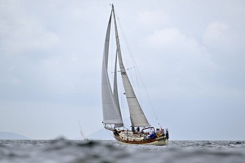 VARIETY IS THE SPICE OF LIFE FOR HK SAILORS  Starting and finishing around Lamma Island, Carbon 3, skippered by Niccolo Manno, clocked the fastest time (1h:14m:26s) to claim the HKPN C division title at Race 2 of the HKSAR 25th Anniversary Sailing Cup (June 19). Other division winners included FreeFire (IRC 0), Witchcraft (IRC 1) and Red Kite 2 (IRC 2) while classic cruiser Bowline, helmed by Alex Yu, provided a majestic sight finishing third in the HKPN B2 division.  Classic cruiser Bowline is a majestic sight competing in the HKPN B2 division.  #hongkong #brandhongkong #asiasworldcity #dynamichk #sailing #HKSAR25A #25A