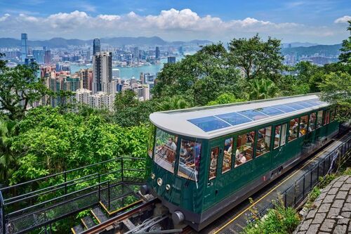 The iconic Hong Kong Peak Tram is back with roomier space, larger panoramic windows after a major makeover! The new trams, now in its 6th generation and made in Switzerland, can carry up to 210 passengers along the steep 1.4 km track. One of the world's oldest and most famous funicular railways, the tram, which rises to 396 metres above sea level, entered service as early as in 1888. Follow Brand Hong Kong for more exciting updates.   Peak Tramways Company, Limited #hongkong #brandhongkong #asiasworldcity #cosmopolitanhk #peaktram #discoverhongkong