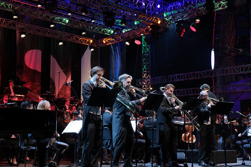 (From left) HK Phil Trombone Section – Aaron Albert, Kevin Thompson, Jarod Vermette and Christian Goldsmith