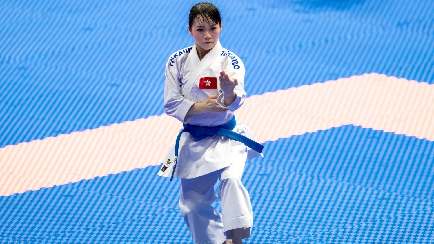 Grace Lau wins the gold medal in Karate - Women's Kata Individual at The 12th World Games in Chengdu (2025) </br>Photo: Sports Federation & Olympic Committee of Hong Kong, China