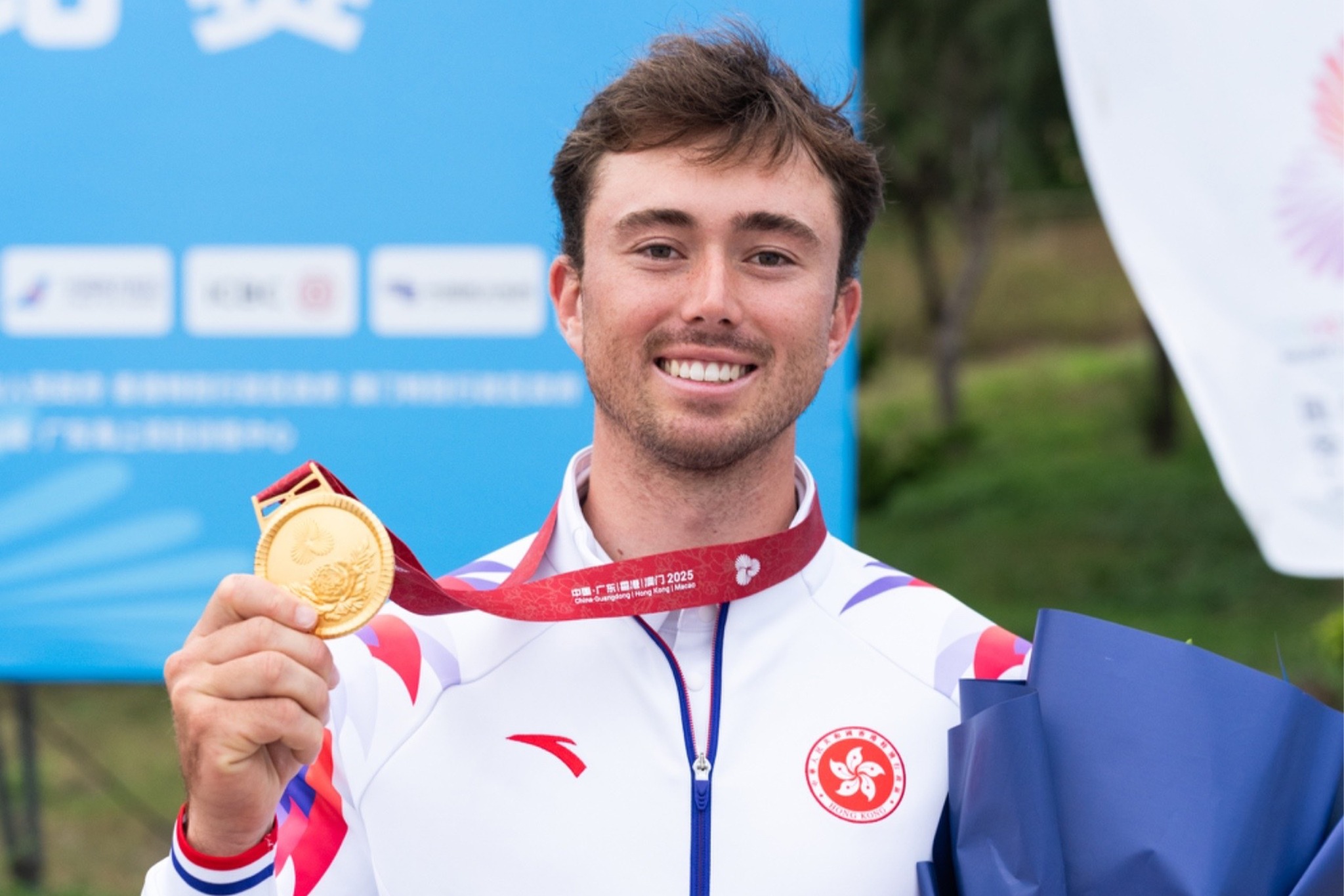 贝俊龙在第十五届全国运动会勇夺男子爱尔卡7级(ILCA 7)金牌，为香港赢得十五运会首面金牌。 (2025)  相片: 康乐及文化事务署