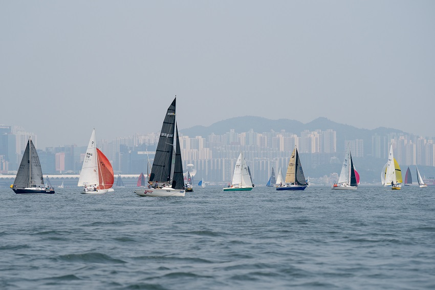 Autumn Regatta at Victoria Harbour. Courtesy of Royal Hong Kong Yacht Club