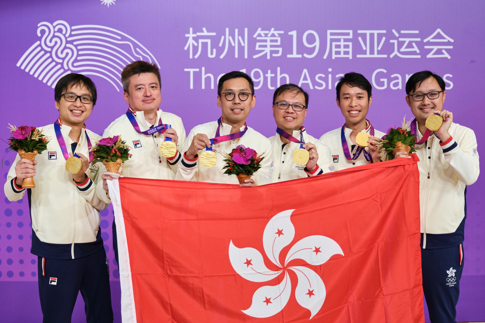 The Men's Bridge Team bags the gold medal for Hong Kong at Asian Games. (2023)