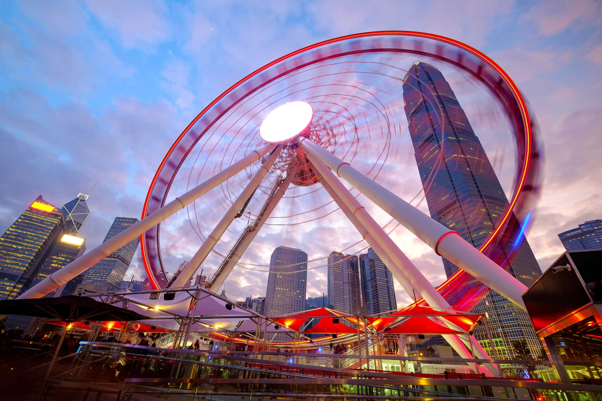 Hong Kong Observation Wheel at dawn