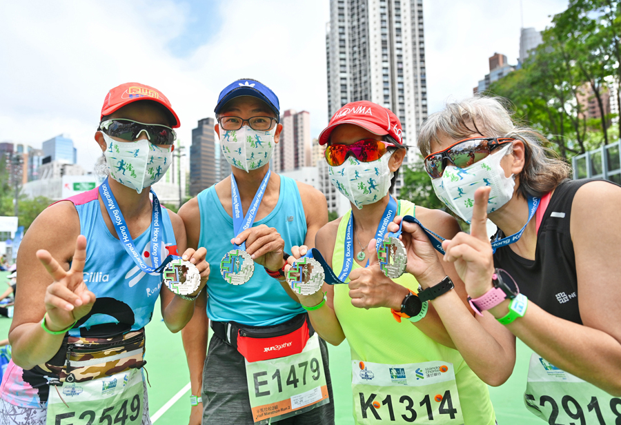 Moments of joy at the finish line.