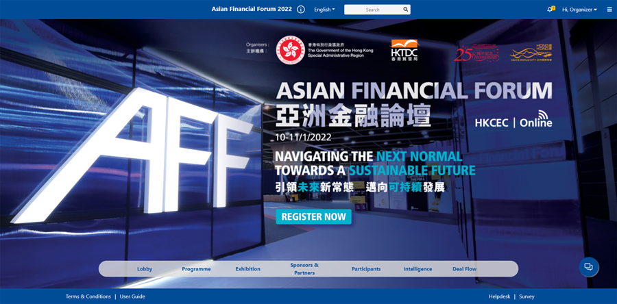 The 15th Asian Financial Forum will be held in-person and online under theme “Navigating the Next Normal towards a Sustainable Future”.