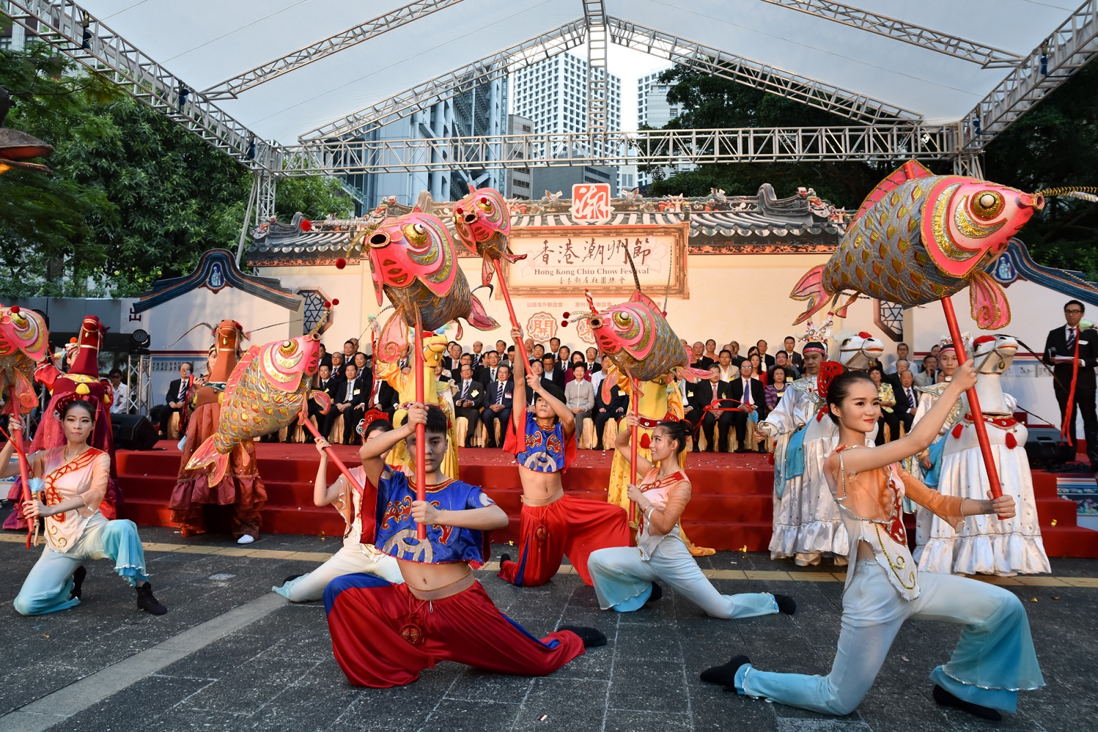在中环遮打花园举行的「香港潮州节」。 (2017)