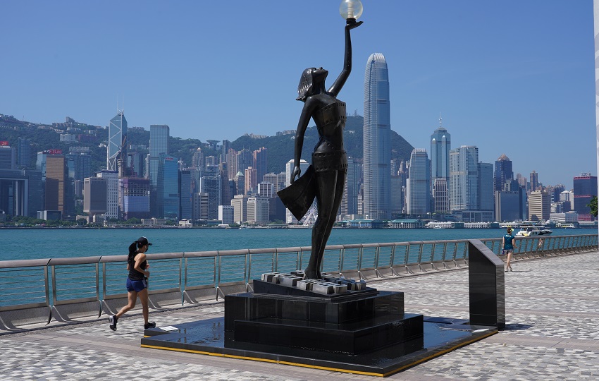 A statue on the Avenue of Stars in Kowloon (2022)